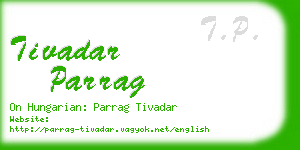 tivadar parrag business card